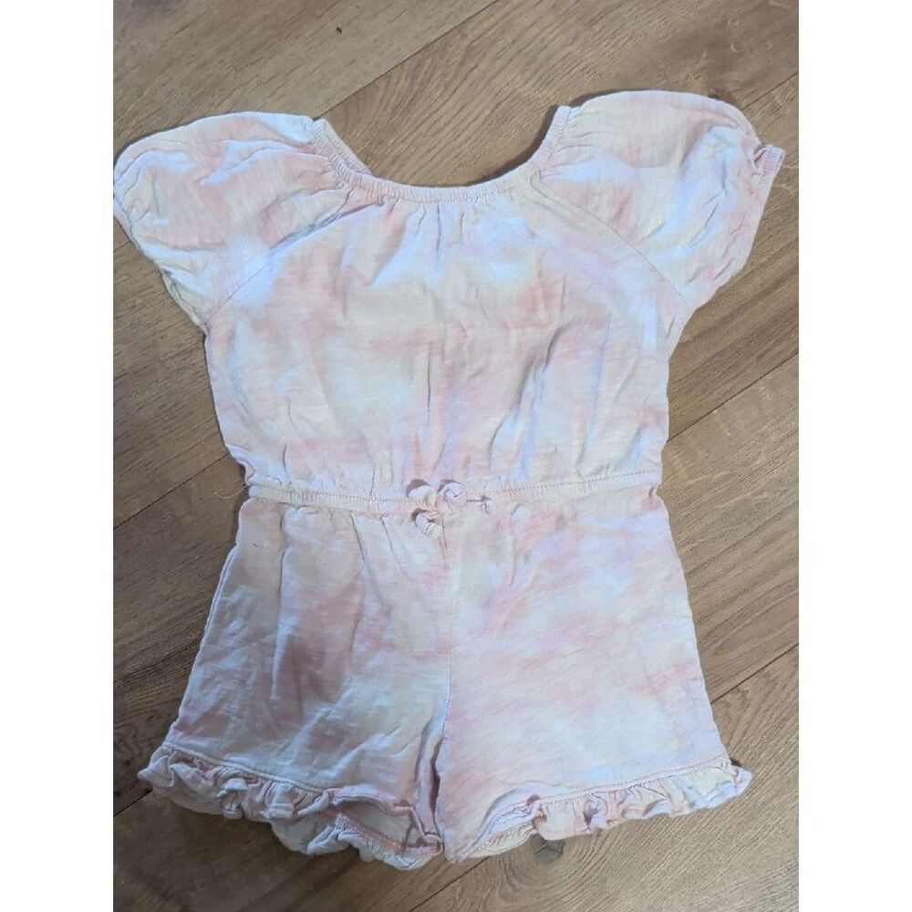 Old Navy Light Pink Tie-Dye Girls Romper